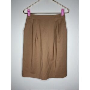 MM‎ Lafleur The Remy Skirt Washable Wool Twill Camel Brown Sz 2